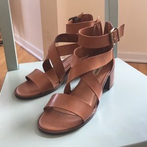Brown leather, Steve Madden Sandals.